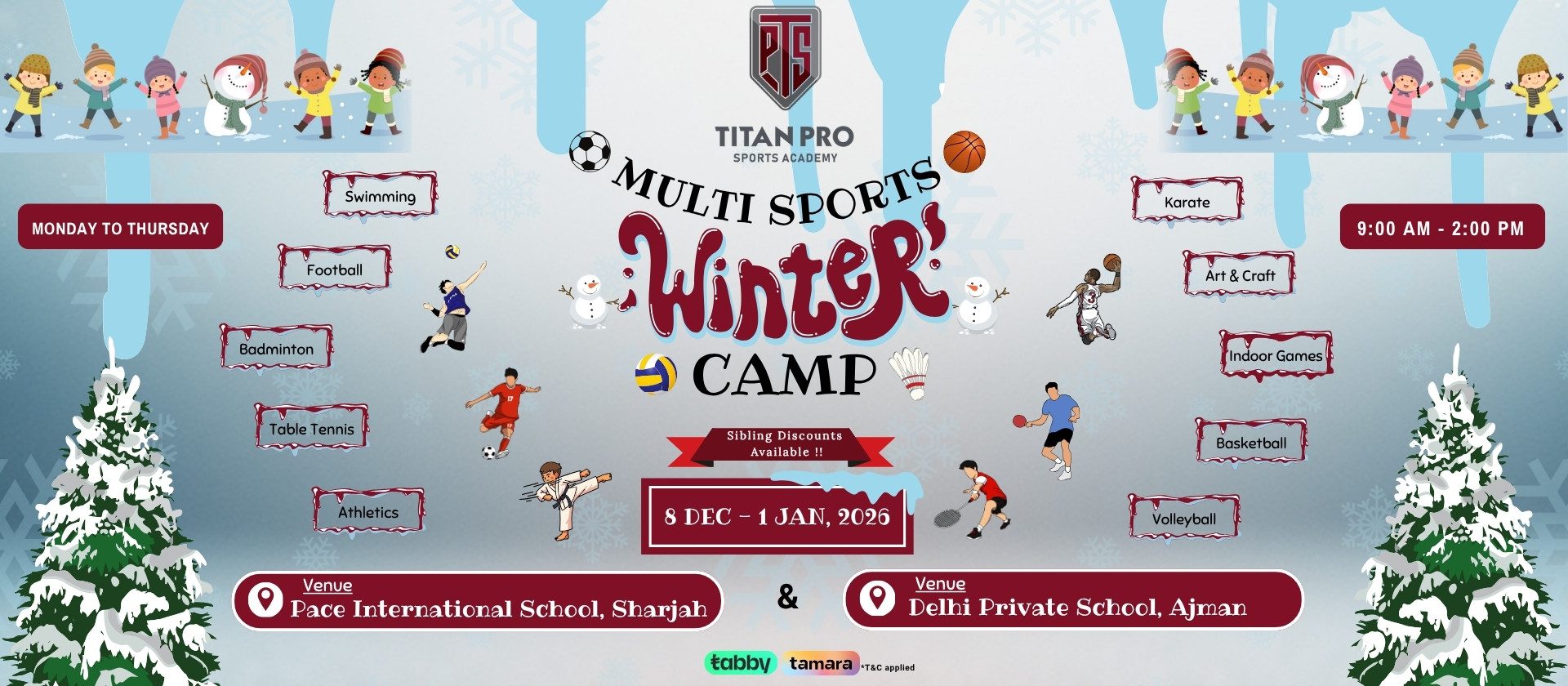 winter holidays/camps in Sharjah & Ajman
